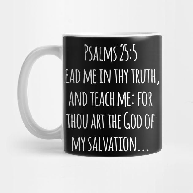 Psalm 25:5 King James Version (KJV) Bible Verse Typography by Holy Bible Verses